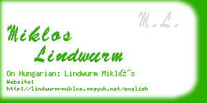 miklos lindwurm business card